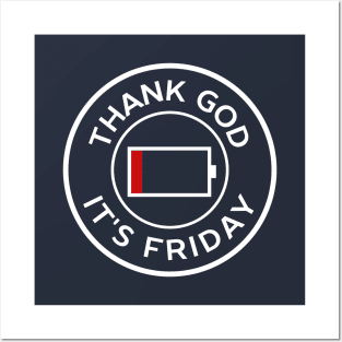 Minimal thank god it’s friday Posters and Art